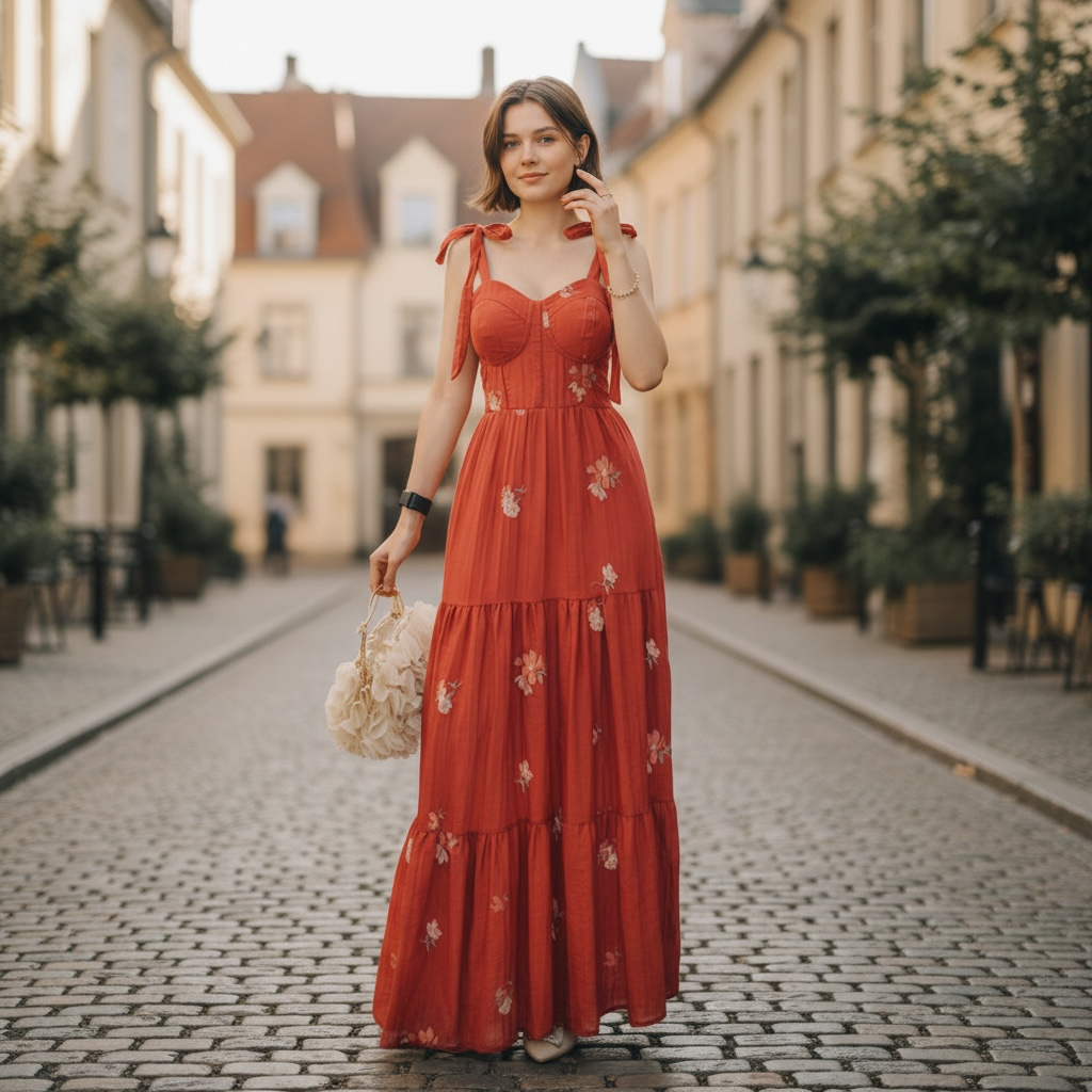 Floral Maxi Dress – Elegant Summer Boho Dress